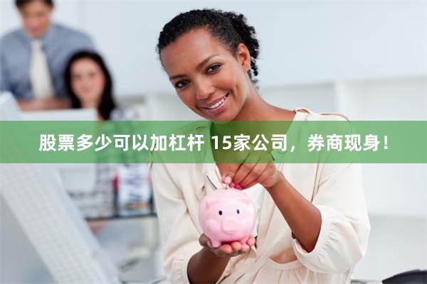 股票多少可以加杠杆 15家公司，券商现身！