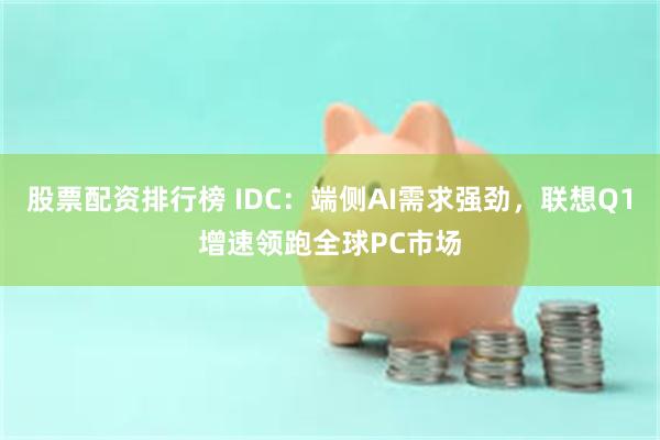 股票配资排行榜 IDC：端侧AI需求强劲，联想Q1增速领跑全球PC市场