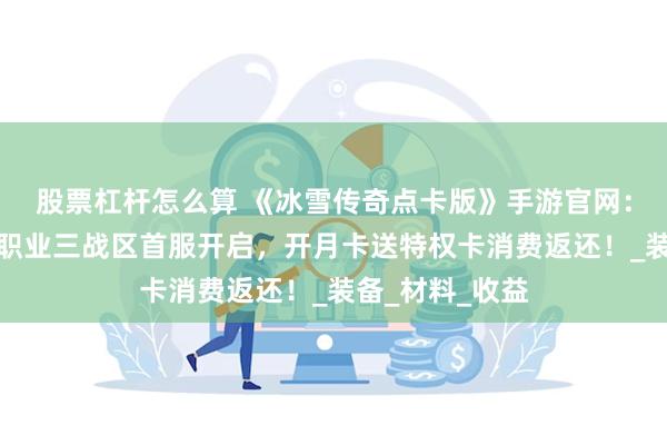 股票杠杆怎么算 《冰雪传奇点卡版》手游官网：冰雪月卡版三职业三战区首服开启，开月卡送特权卡消费返还！_装备_材料_收益