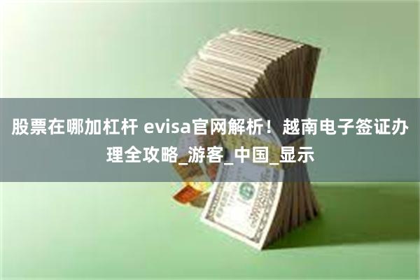 股票在哪加杠杆 evisa官网解析！越南电子签证办理全攻略_游客_中国_显示